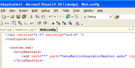 Insert barcode HTTP handler