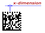 DataMatrix X-Dimension