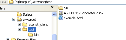 Copy the files into the test directory.