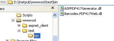 Copy the files into the bin directory.