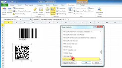 How to create Barcode in Excel 2010