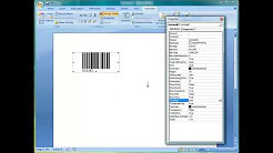 How to create barcode in Word 2007