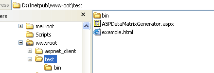 Copy the files into the test directory.