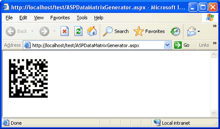 DataMatrix in the Microsoft Internet Explorer