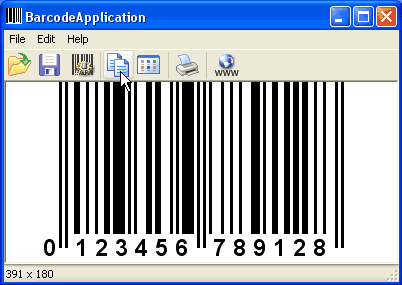 Copy the barcode image to the clipboard
