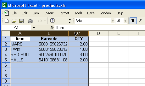 Select columns